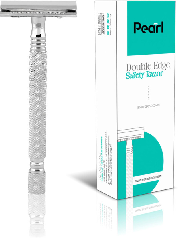 Pearl Pearl Shaving PSR Double Edge Safety Razor SS-01 (Close Comb Chrome), Men - Flipkart Deal
