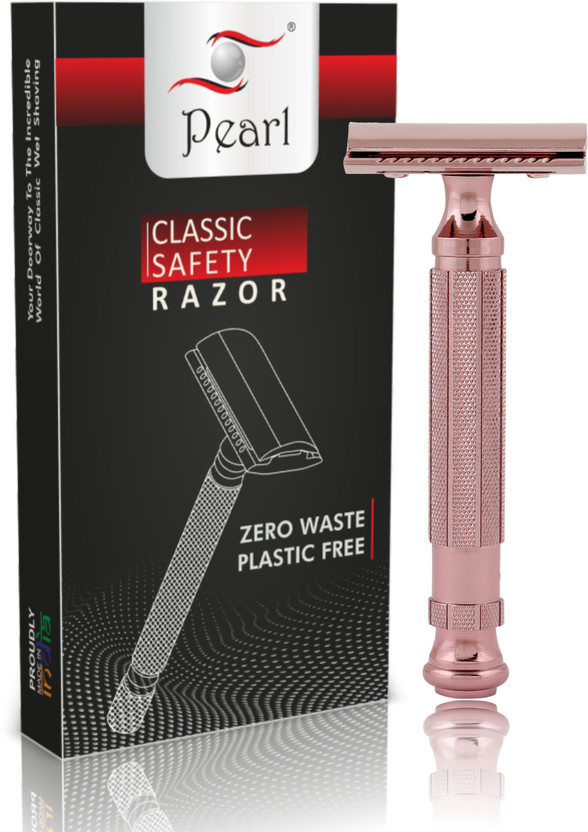 Pearl Shaving Shaving Double Edge Safety Razor L-55 ( Blush Wine), Men & Women