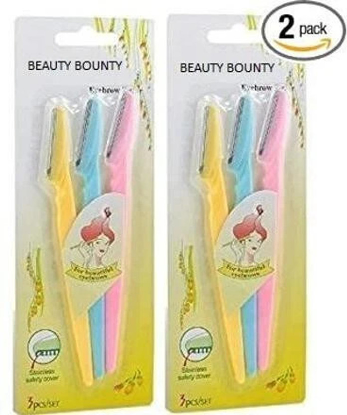 beauty bounty 6 Pcs Eyebrow Facial Hair Remover, Neck, Upper Lips (Pack of 2), Men & Women(Pack of 6)