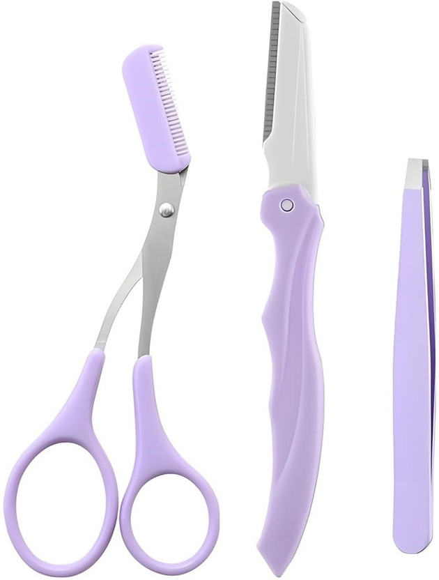Taxila Eyebrow Shaping Tool Set Eyebrow Grooming Kit for Beginners 3 pCS, Women(Pack of 3)