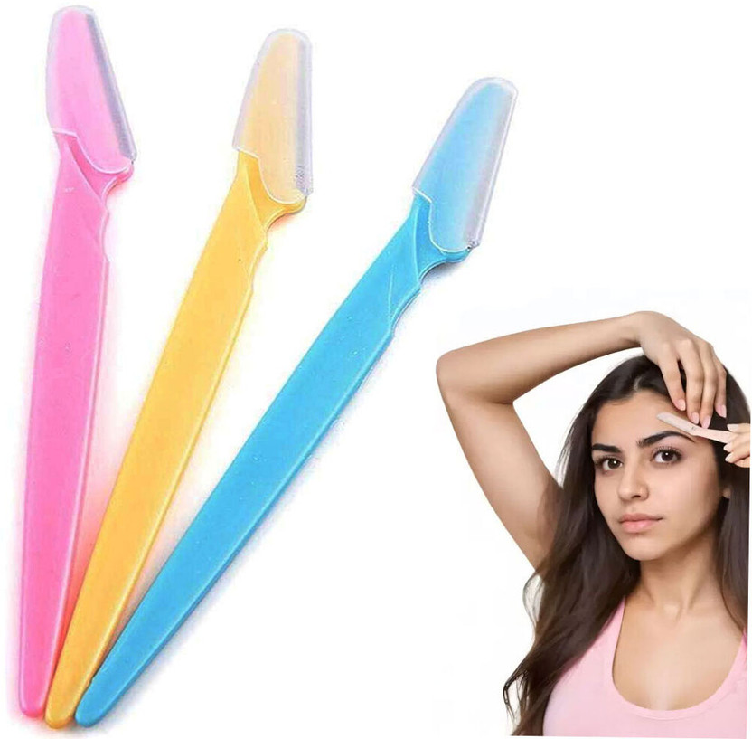 Dazzle Beauty Best Buy Eyebrow Razor face razors for women & Girls, Men & Women(Pack of 3)