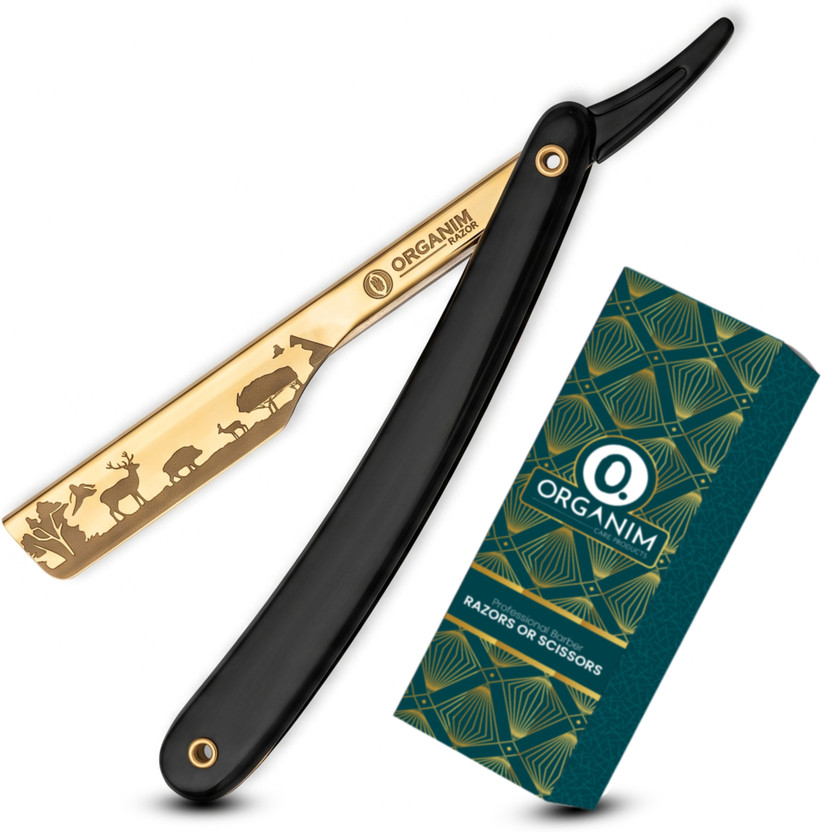 Organim Organim care products Gold Professional Barber Stainless Steel Shaving Razor Ustara (Plastic Handle), Men & Women - Flipkart Deal