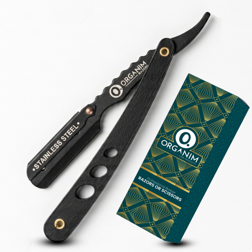 Organim Organim care products Premium Barber Ustra, Stainless Steel Straight Edge Razor (Black coted), Men & Women - Flipkart Deal