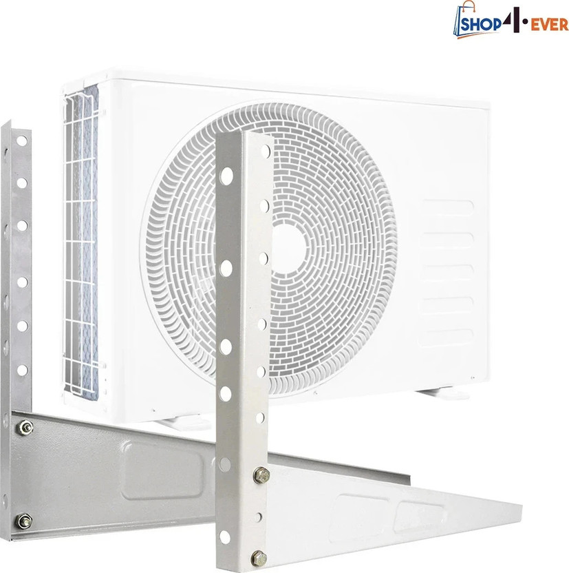 Shop4Ever High Quality Metal Wall Mounted Heavy Duty Air Conditioner Outdoor Unit, Shelf Bracket, Mounting Brackets, Ac outdoor stand 500mm x 160mm 46cm x 11cm Shelf Bracket(Iron)