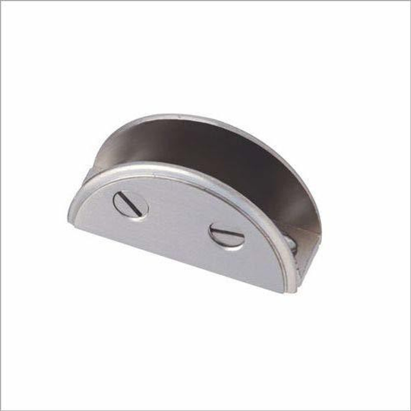 PRECISTO D Bracket for Glass D Bracket/D Clamp 12 Mm Silver Matte Finish Pack of 4 Length-12 Mm Shelf Bracket(Brass)