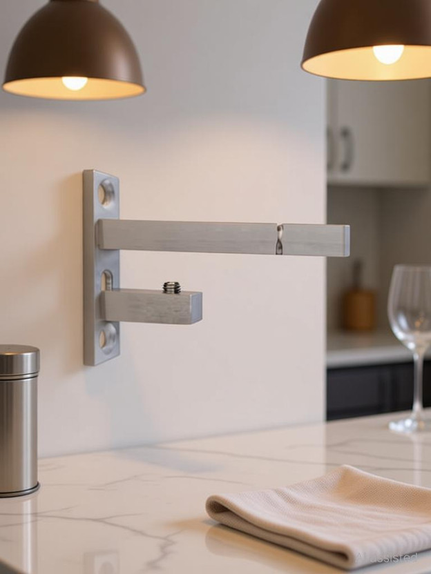 ATLANTIC F Type Glass Shelf Bracket 4 inch Stainless Steel Silver Matt Finish Adjustable Used by 6 mm 8mm 10mm 12mm Glass Pack of 8 Piece 9CM Shelf Bracket(Steel)