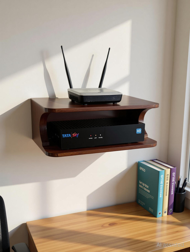 OFIXO OFIXO Set top Box Stand|WiFi Router Holder Wooden Wall Shelf(Number of Shelves - 1, Brown) - Flipkart Deal