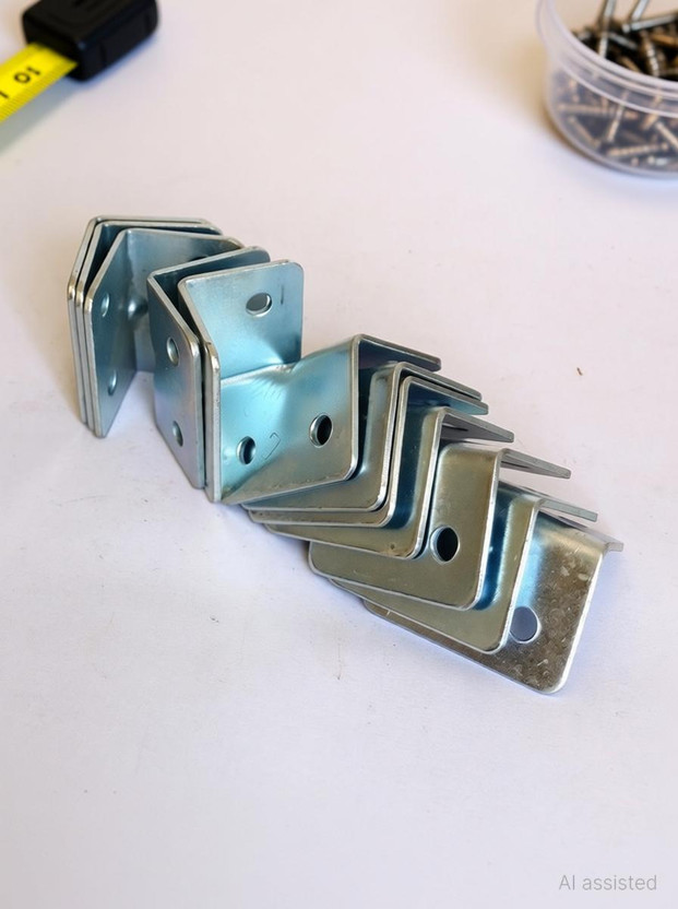 NR Trader L Bracket 1 1/2 " (12 Pcs) 1 1/2 Shelf Bracket(Silver)