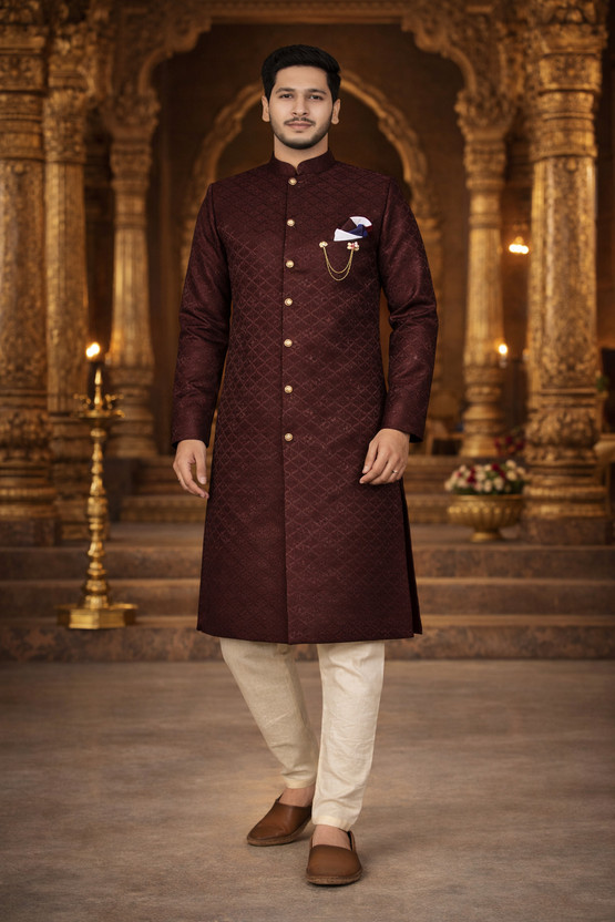 AMZIRA Printed Sherwani
