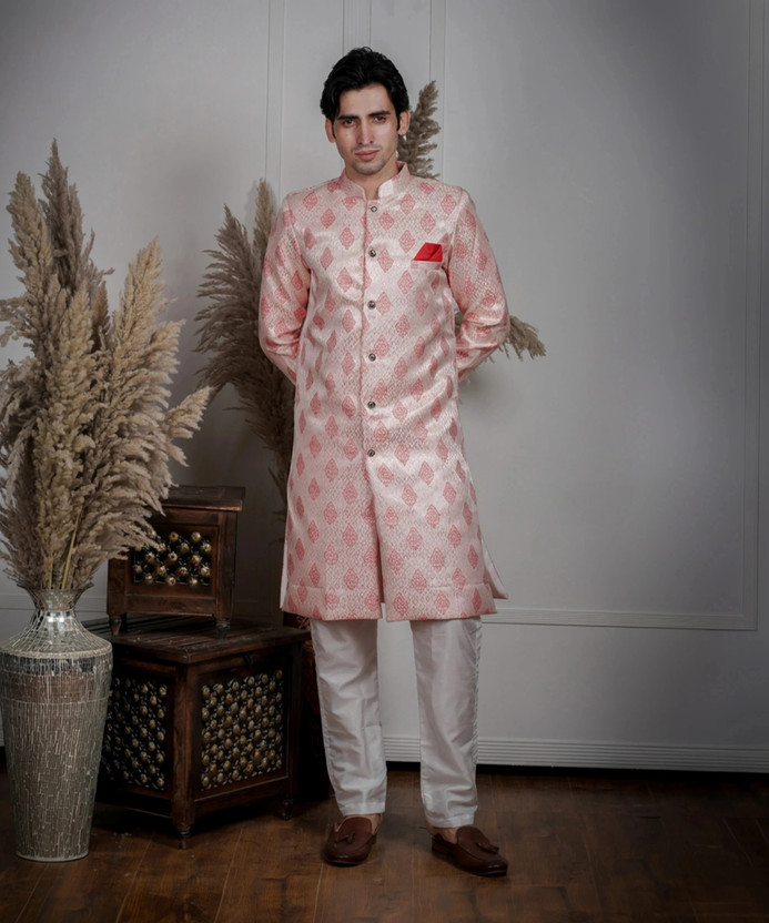 Brand Boy Self Design Sherwani