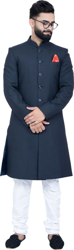 ALJAAMI Sherwani achkan Solid Sherwani