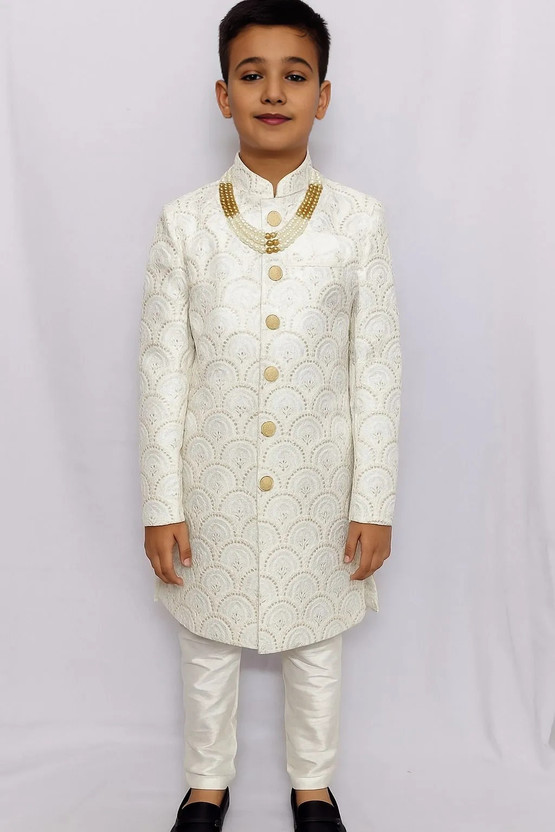 Qtsy Royal Prince 635 Indo Sherwani For Boys Embroidered Sherwani