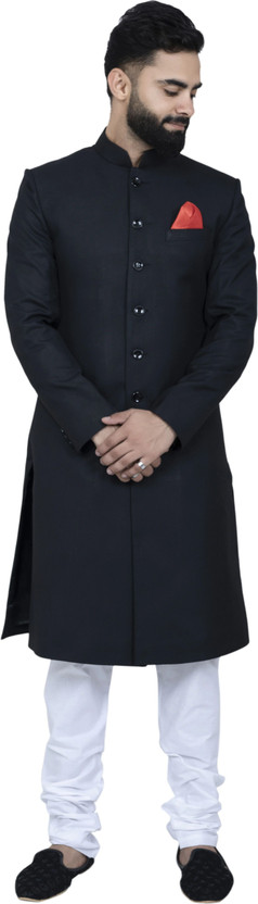 ALJAAMI Sherwani achkan Solid Sherwani