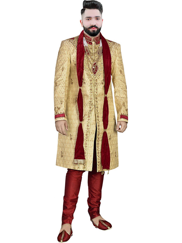DIAMOND DIAMOND Sherwani For Men's Embroidered Sherwani - Flipkart Deal