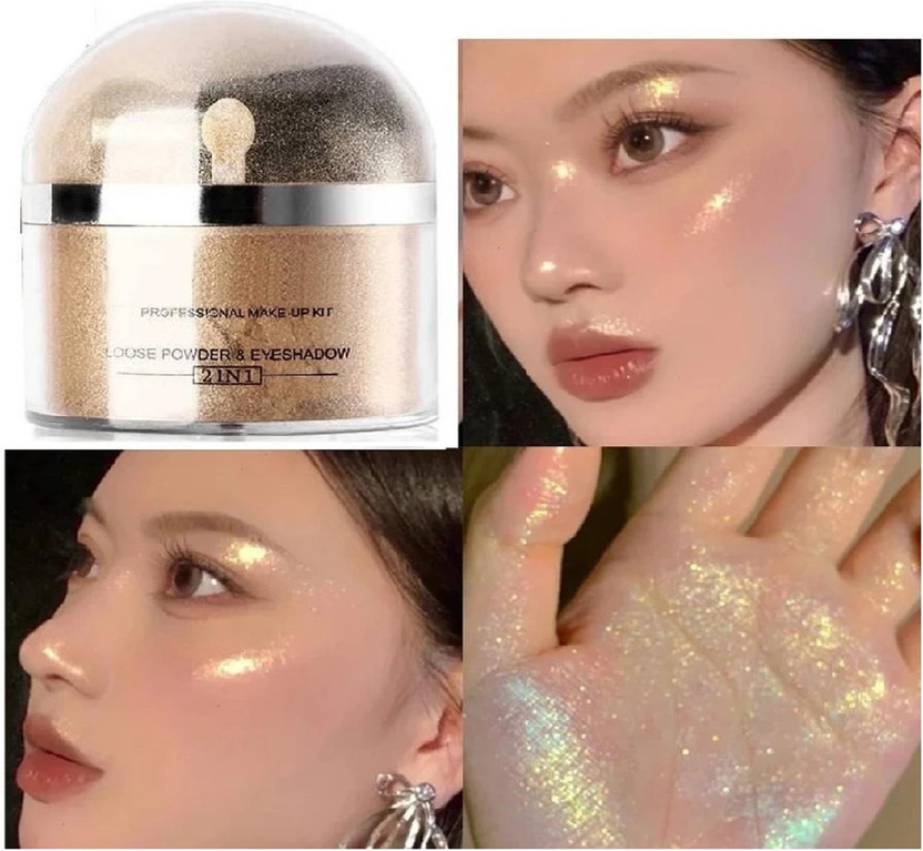 Luzimaisa NEW KOREAN GOLD HIGHLIGHTER WITH NON STICKY MAKEUP LOOK(GOLD)