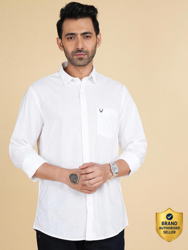 Allen Solly Men Solid Casual White Shirt