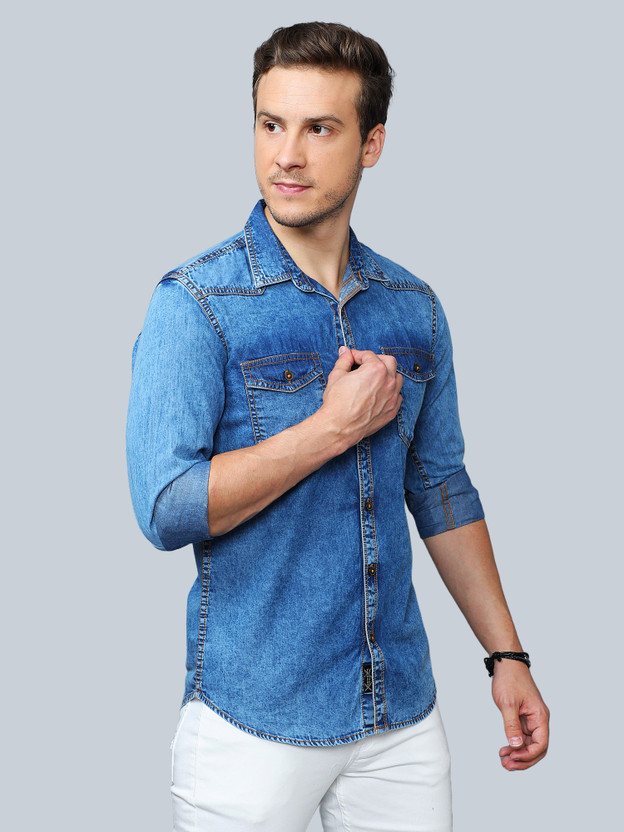CAZZBA CAZZBA Men Solid Casual Blue Shirt - Flipkart Deal