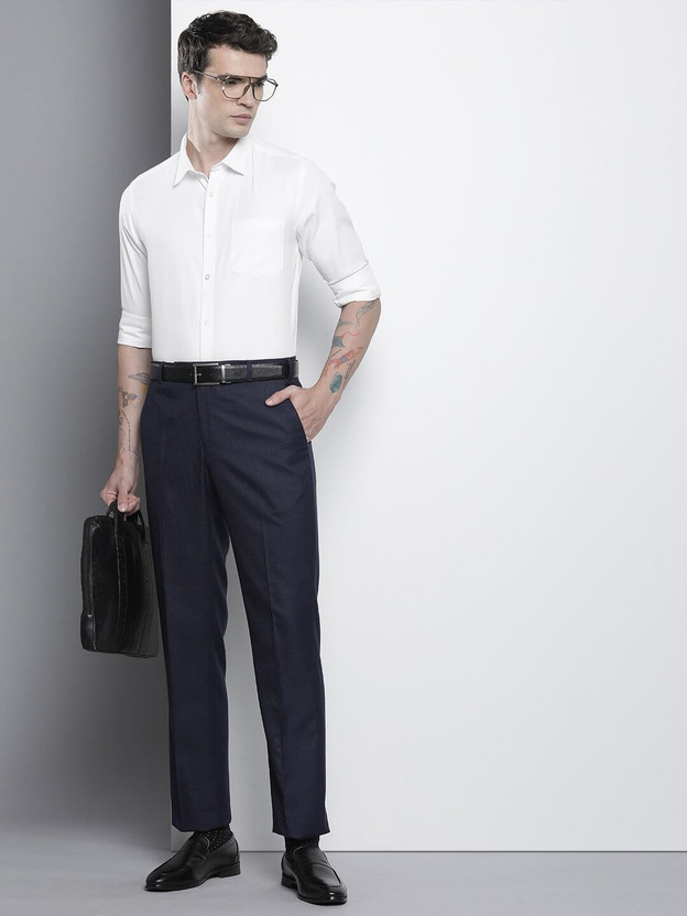 The Indian Garage Co. Men Solid Formal White Shirt