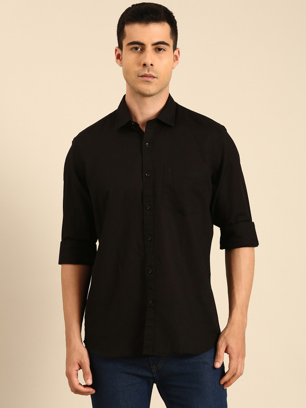 CAVALLO CAVALLO BY LINEN CLUB Men Solid Casual Black Shirt - Flipkart Deal