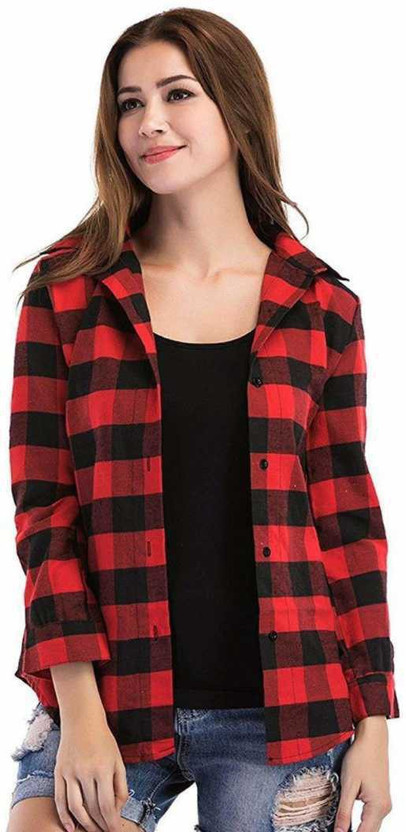 Buy EVOMODA Women Checkered Casual