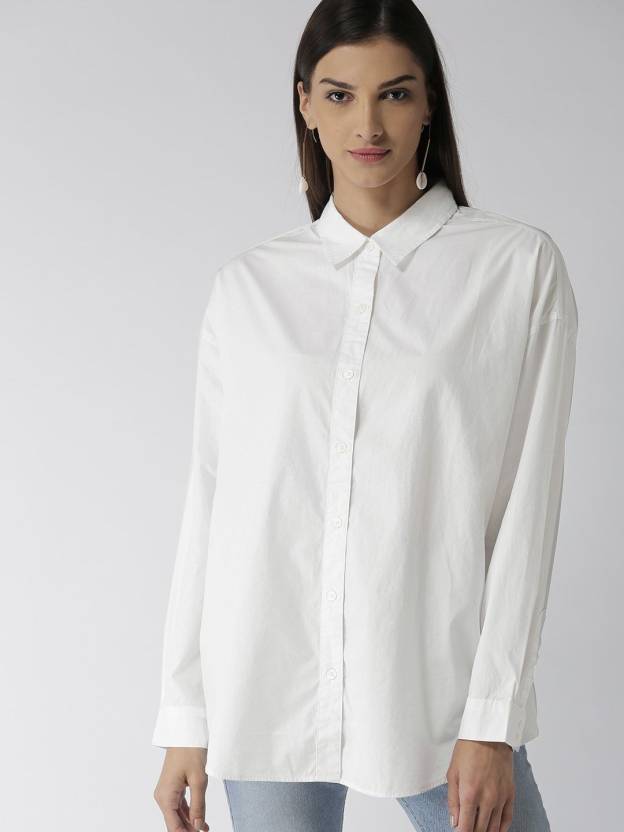 LEVI'S Women Solid Casual White Shirt - Buy LEVI'S Women Solid Casual White  Shirt Online at Best Prices in India 