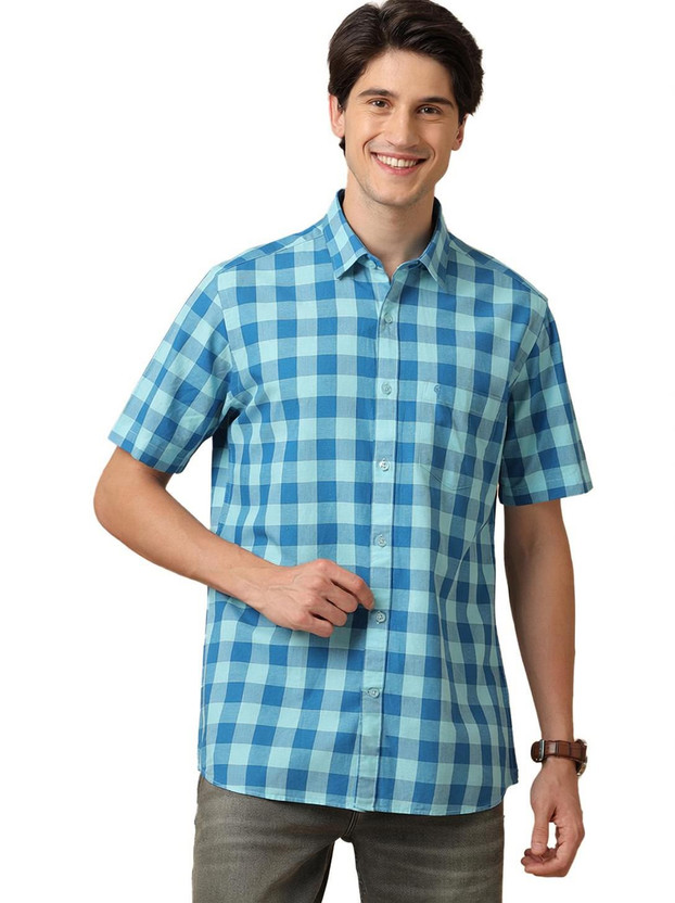 CAVALLO CAVALLO BY LINEN CLUB Men Checkered Casual Blue Shirt - Flipkart Deal