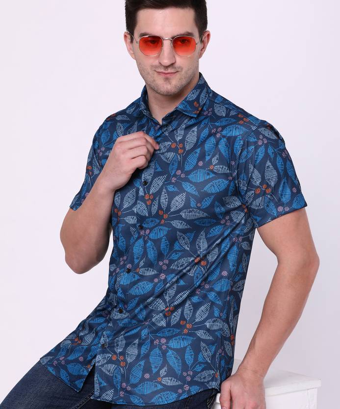 [Sizes S, M] VeBNoR Men Regular Fit Printed Spread Collar Casual Shirt