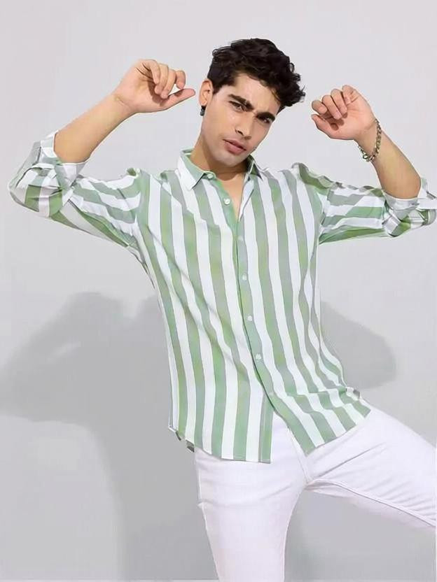 RODEIZ Men Striped Casual Multicolor Shirt