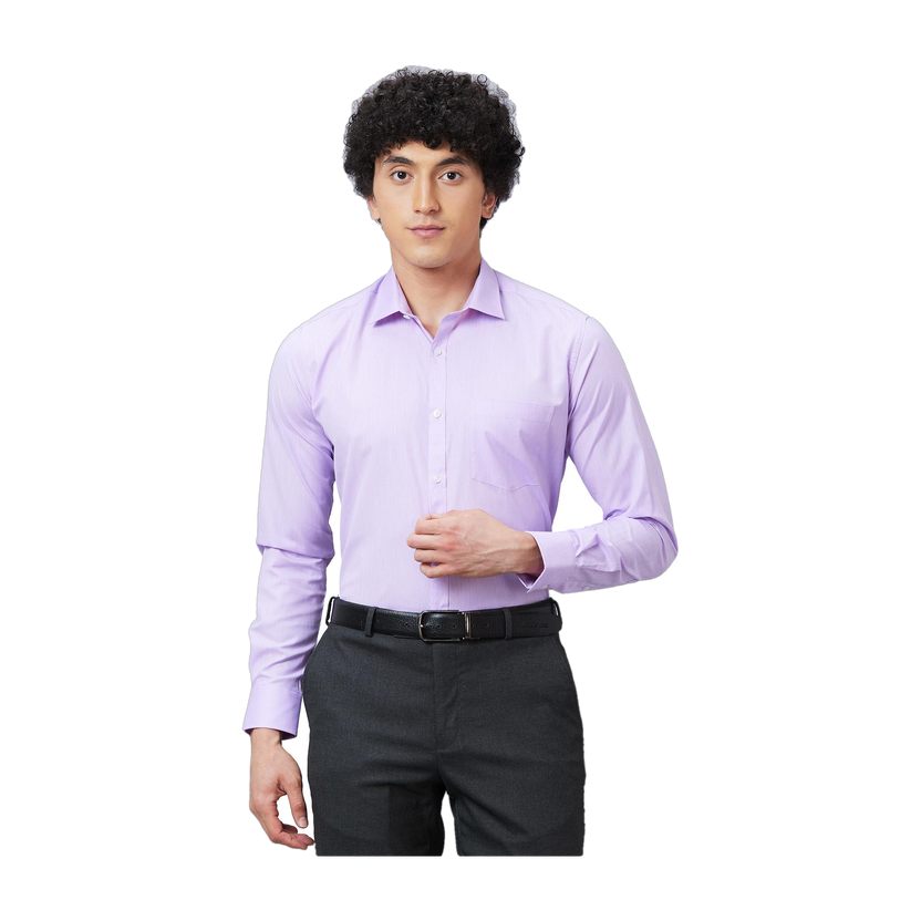 PARK AVENUE Men Solid Formal Purple Shirt