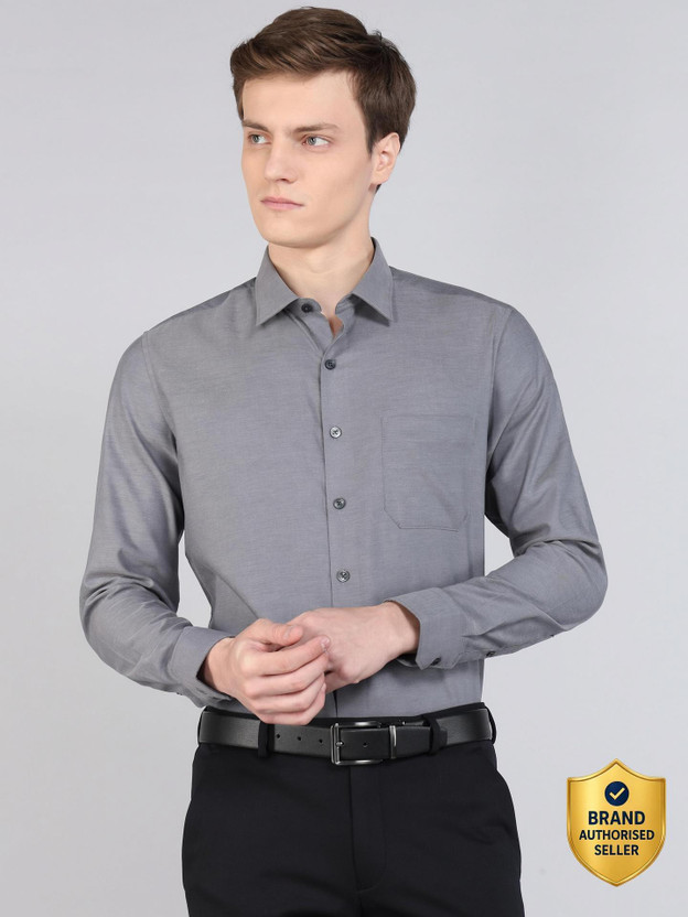 LOUIS LOUIS PHILIPPE Men Solid Formal Grey Shirt - Flipkart Deal