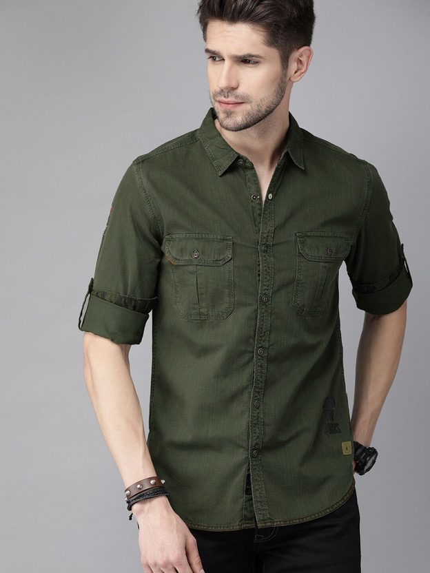 Roadster olive green shirt Clearance