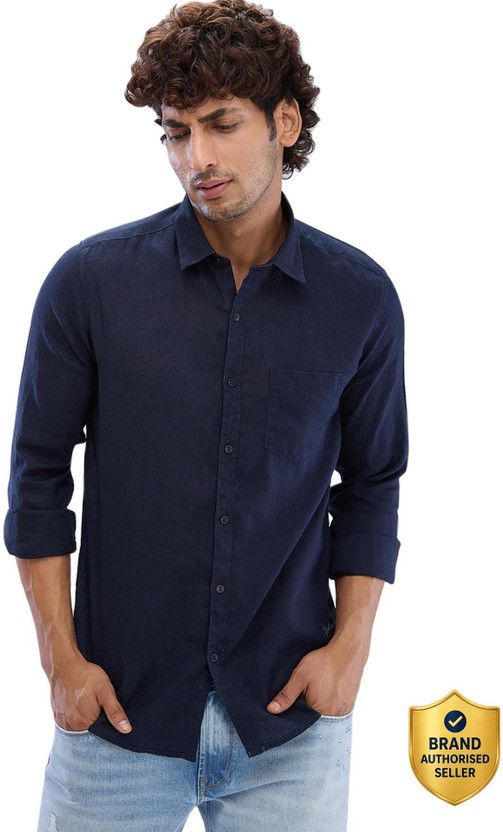 Spykar Spykar Men Solid Casual Blue Shirt - Flipkart Deal