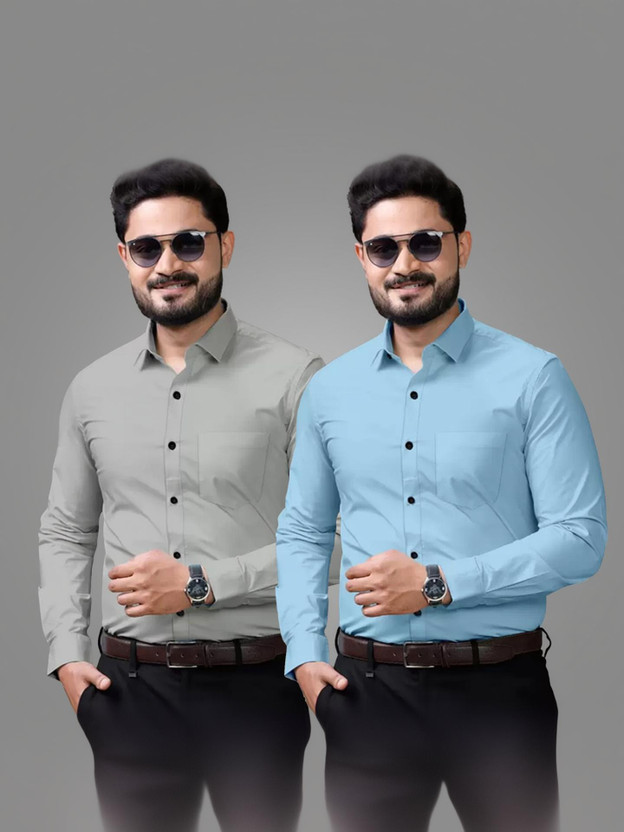 CHEAPSHIRTS CHEAPSHIRTS Men Solid Formal Multicolor Shirt(Pack of 2) - Flipkart Deal