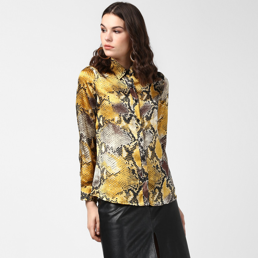 STYLESTONE Women Printed Casual Yellow