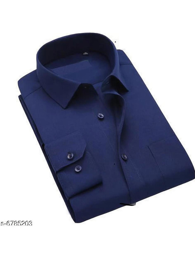 Sky Global Men Self Design, Solid Casual Dark Blue Shirt
