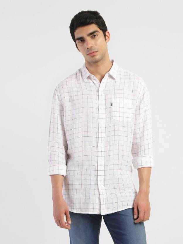 Buy Levi's Men Checkered Casual White Shirt Online at Best Prices in India  