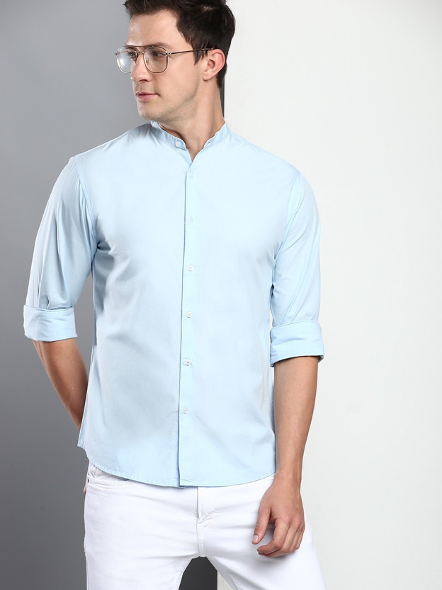 Sky blue shirt for men clearance