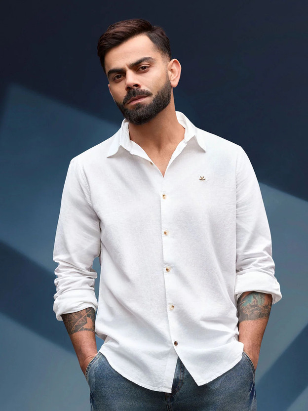 WROGN Men Solid Casual White Shirt