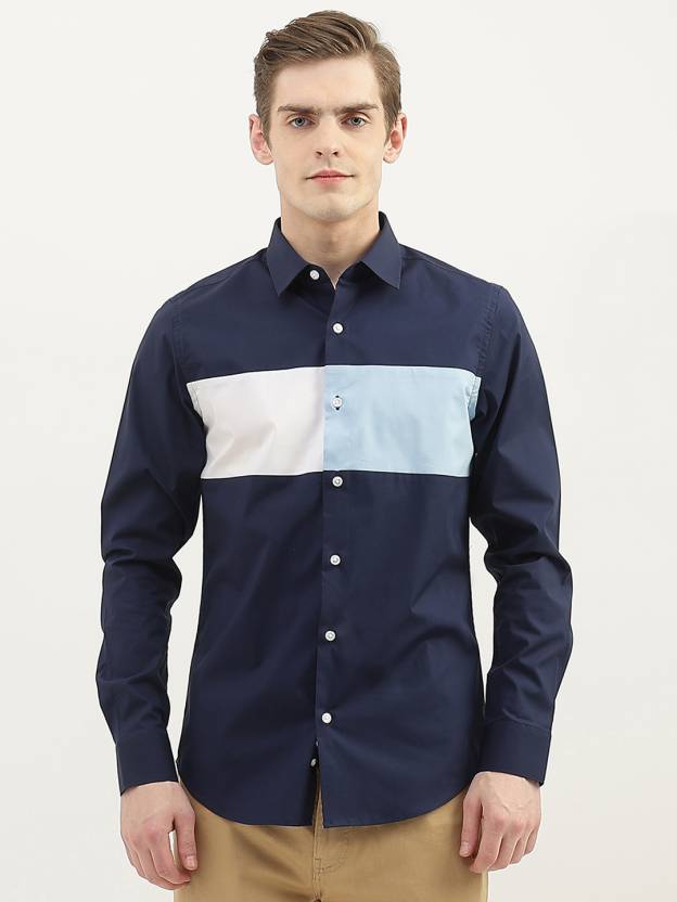 Verdachte Permanent spanning United Colors of Benetton Men Color Block Casual Blue Shirt - Buy United  Colors of Benetton Men Color Block Casual Blue Shirt Online at Best Prices  in India | Flipkart.com