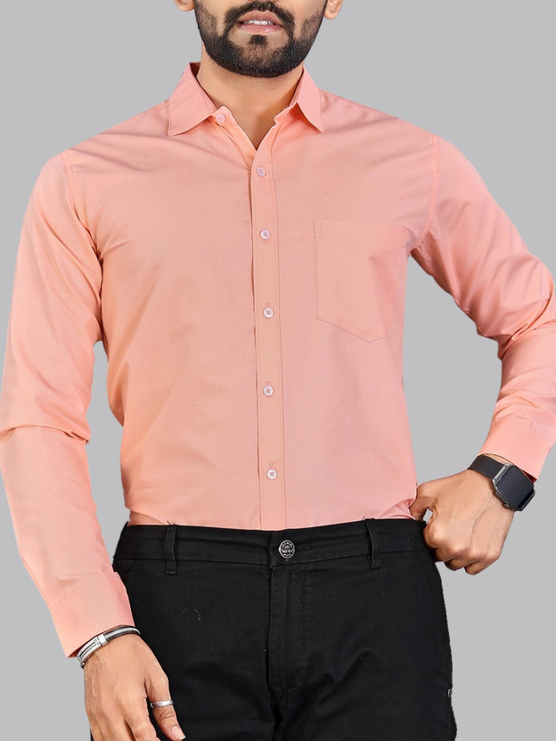 MILDIN MILDIN Men Solid Formal Orange Shirt - Flipkart Deal