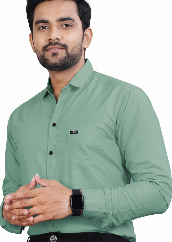 METRONAUT Men Solid Casual Green Shirt