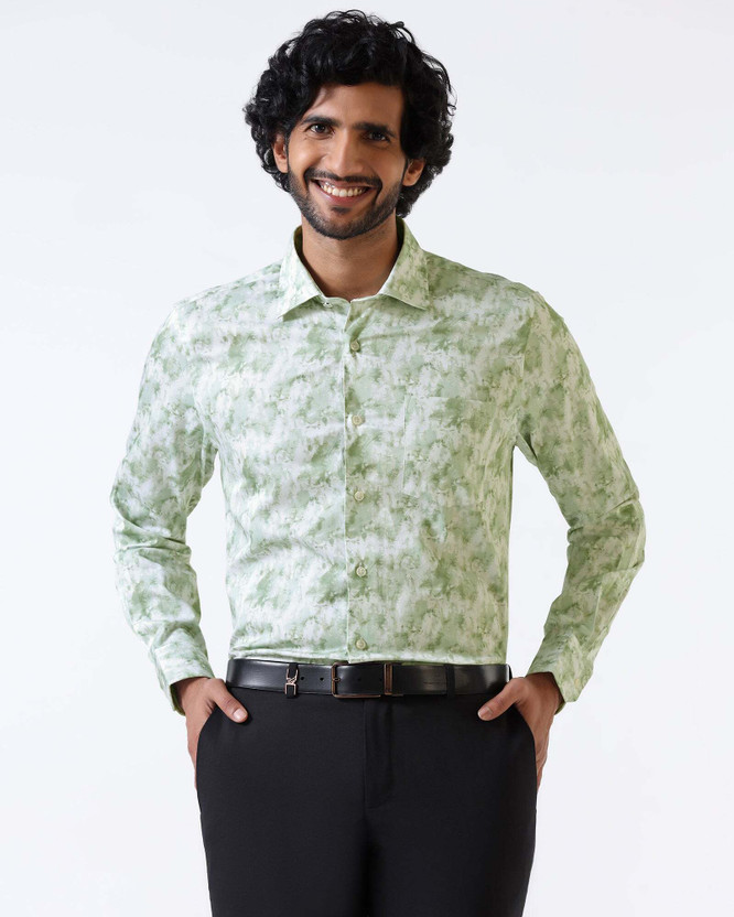 Blackberrys Blackberrys Men Printed Formal Green Shirt - Flipkart Deal