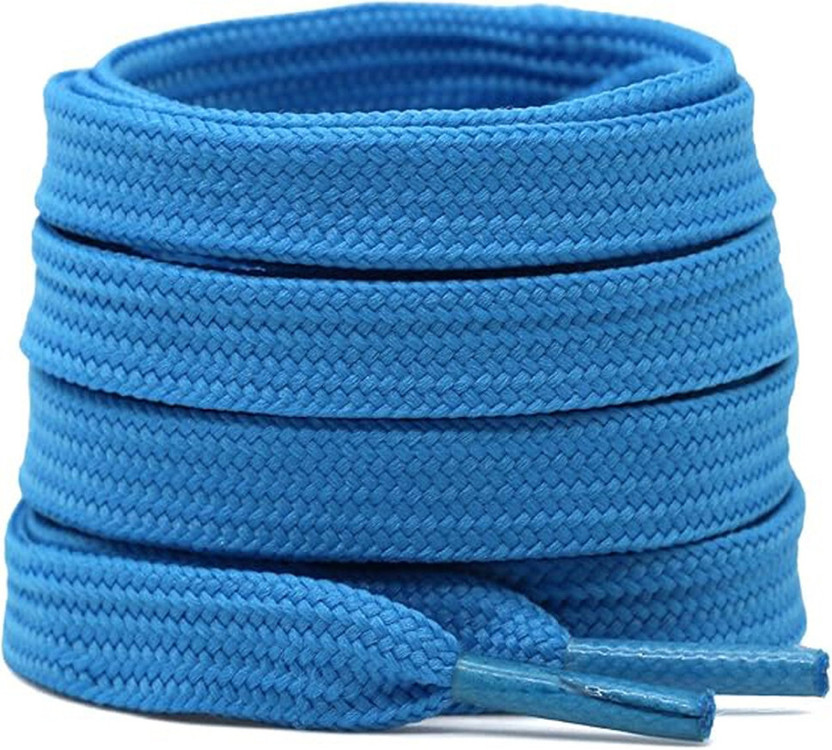 house of common Shoe lace Light Blue flat hollow 120cm shoe laces for blue canvas sneakers shoes Shoe Lace(Light Blue Set of 3)