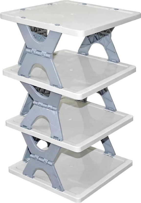 AURAIS AURAIS Luxurious 4-Layer Shelving Shoes, Books stand (any colour receive) Plastic Shoe Rack(MULTICOLOR, 4 Shelves, Pre-assembled) - Flipkart Deal