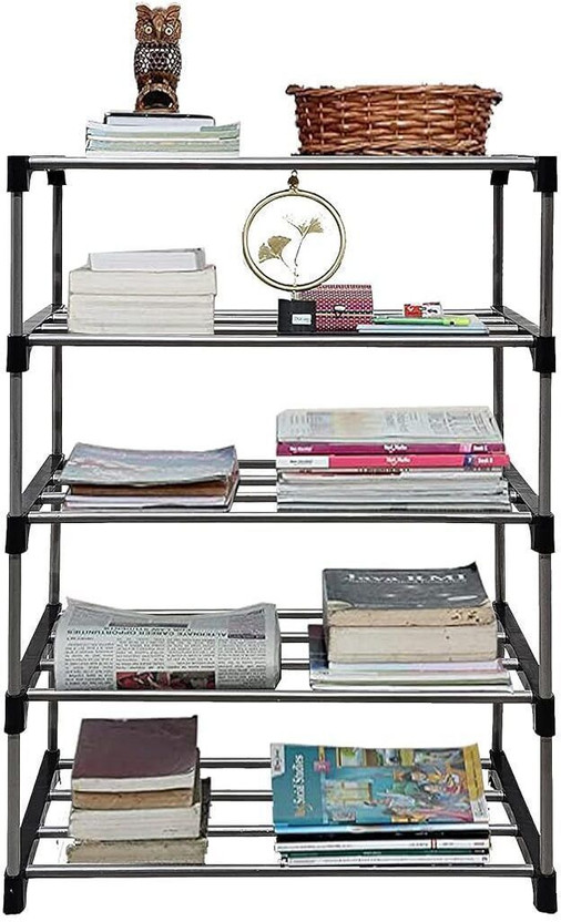 Zyra 5 Tier Book Self Portable Book Shelf, Kids Books Racks for Home Plastic Open Book Shelf(Finish Color - multicolor, DIY(Do-It-Yourself))