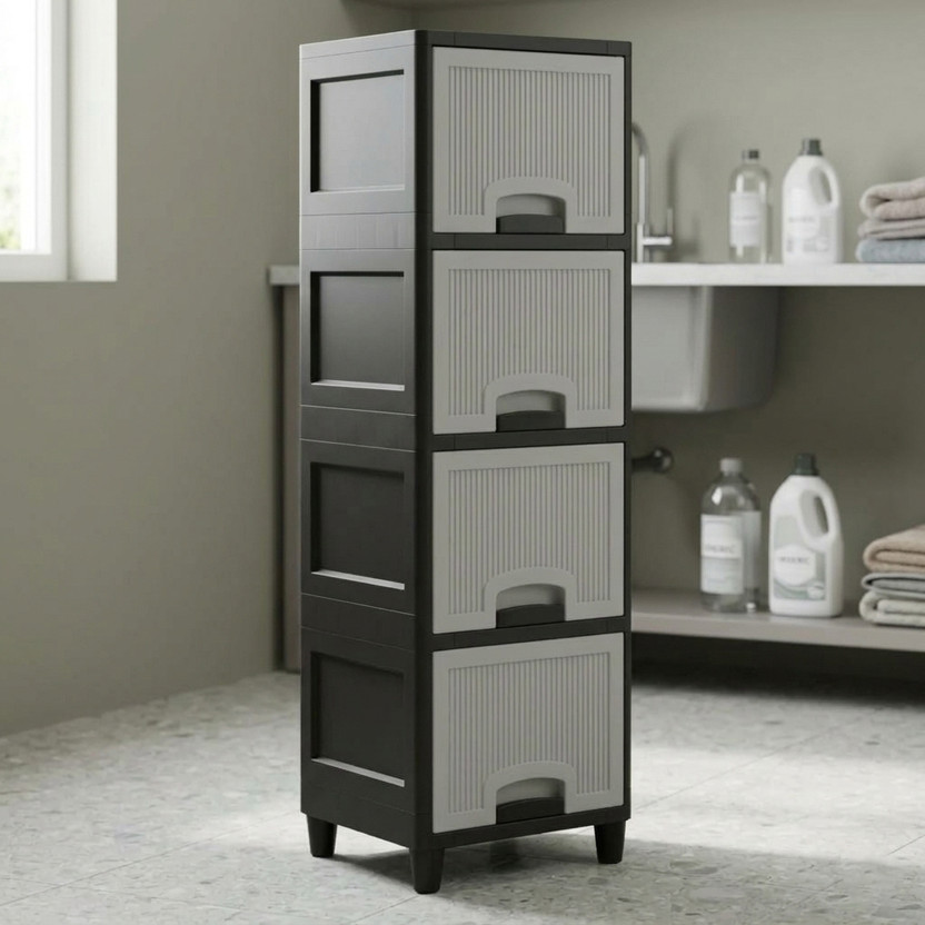 Suptikes Plastic Organizer – Vertical Storage Solution Plastic Shoe Stand(Grey, 6 Shelves, DIY(Do-It-Yourself))