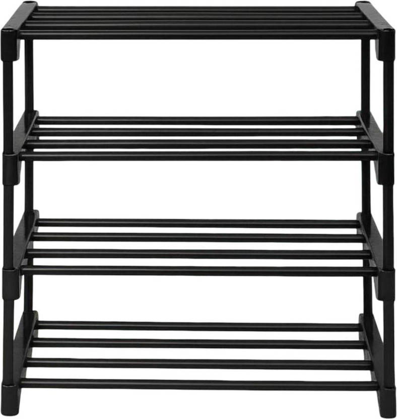 Plexus enterprises PP RD7484 (4 layer Rack ) Plastic Shoe Stand(Black, 4 Shelves, DIY(Do-It-Yourself))