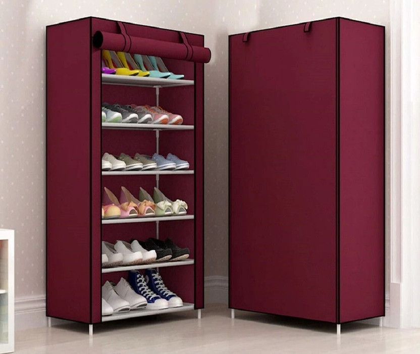FreshDcart This is a great storage cabinet for your home to store your shoes, books, kids Metal, Plastic Collapsible Shoe Stand(Multicolor, 6 Shelves, DIY(Do-It-Yourself))