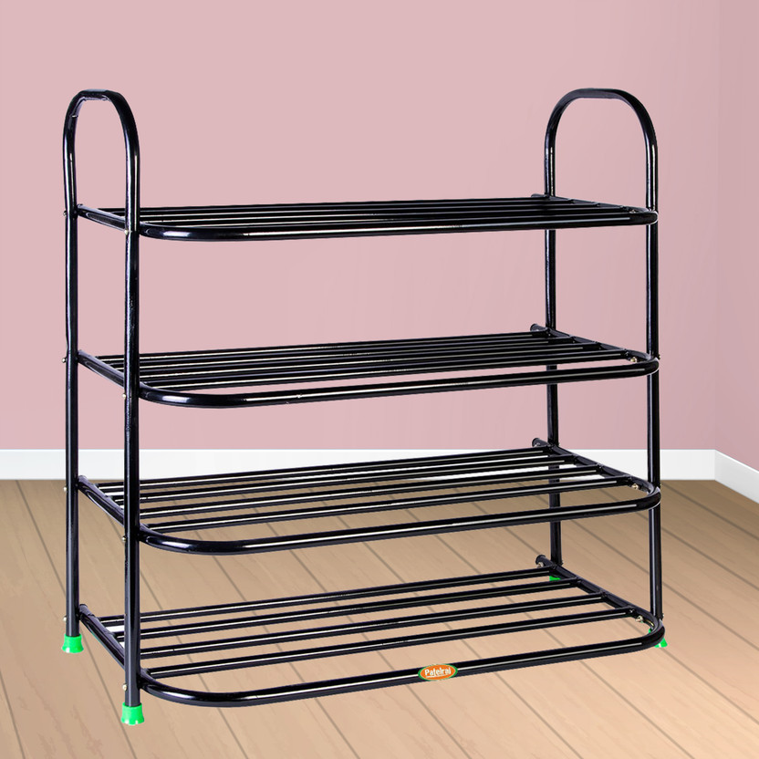 Flipkart Perfect Homes Studio Metal Shoe Stand(Black, 4 Shelves, DIY(Do-It-Yourself))
