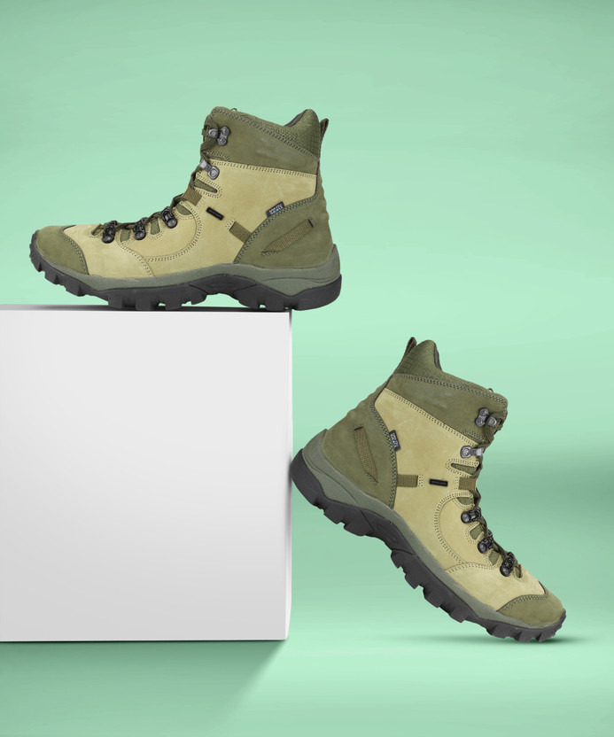 Buy KHAKI Color WOODLAND Boots For Men 